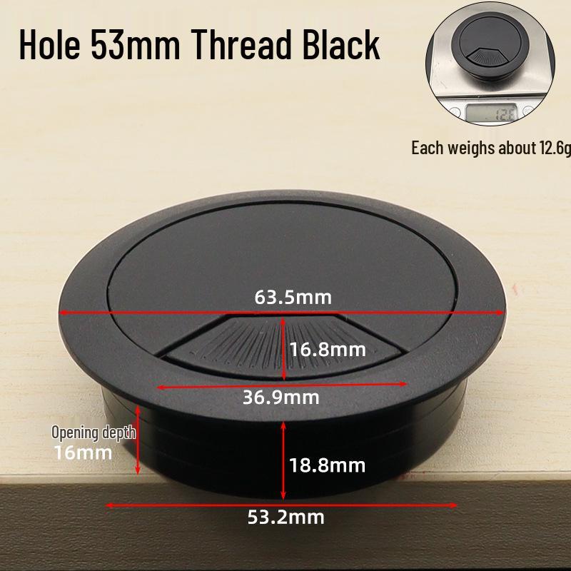 Diswei Desktop Cable Organizer Box, Round Plastic Wire Grommet for Office and Home Desk Management