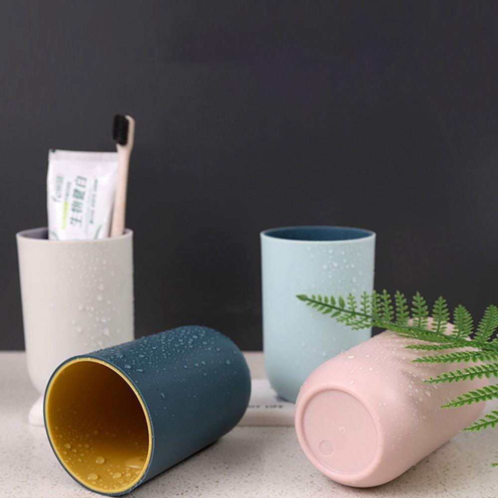 Einfarbige Organisationsaufbewahrung Badezimmerzubehör Zahnbürstenbecher Mundspülbecher Zahnputzbecher