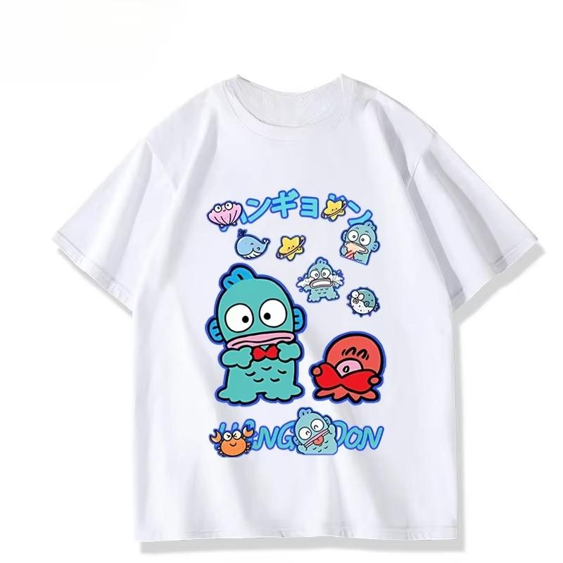 Vtipné Letní Nové Kreslené Roztomilé Hangyodon Ploché Tričko Léto Ženy Bavlna Ležérní Prodyšné Tričko Módní Trend Volné Tričko