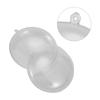 10 Clear Plastic Flat Ball Containers for Home Wedding and Holiday Decoration Hanging Hole On Top for Easy Display