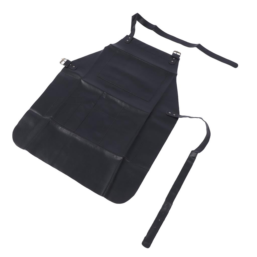 Șorț de frizerie cu 7 buzunare pentru scule, șorț impermeabil din PU pentru coafor, stilist de salon