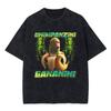Italian Brainrot Bombardiro Crocodilo Vintage Washed Tshirts Crocodile Plane Bomber Funny Meme Tshirt Man Fashion Streetwear