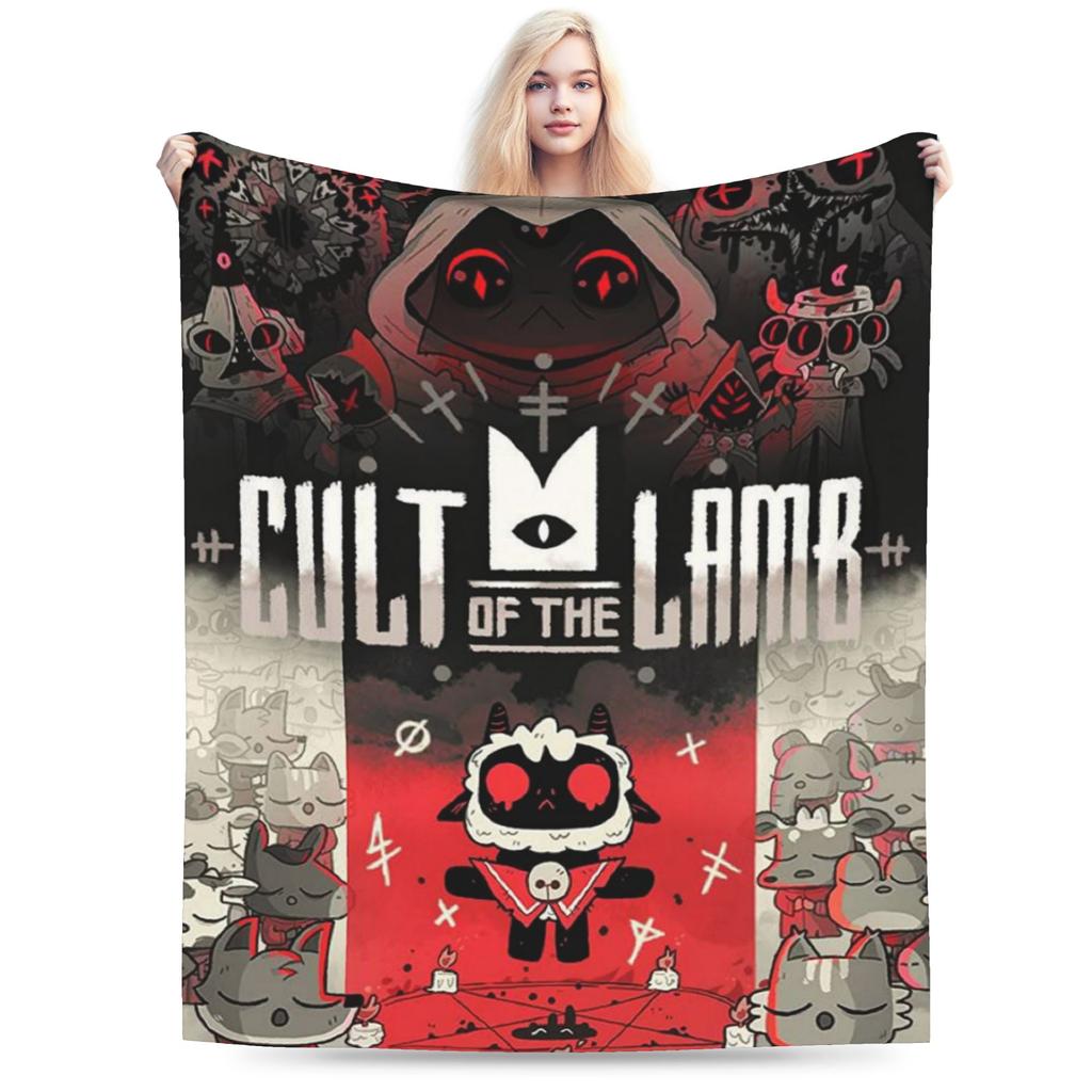 Cozy Cult Of The Lamb game Blanket Merch Home Decorative Blanket Throw Super Soft Velvet for Office