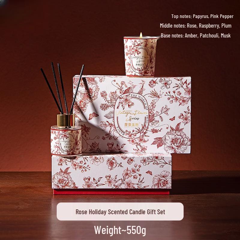 Wuhe Rose Holiday Dinnerware & Aroma Gift Set