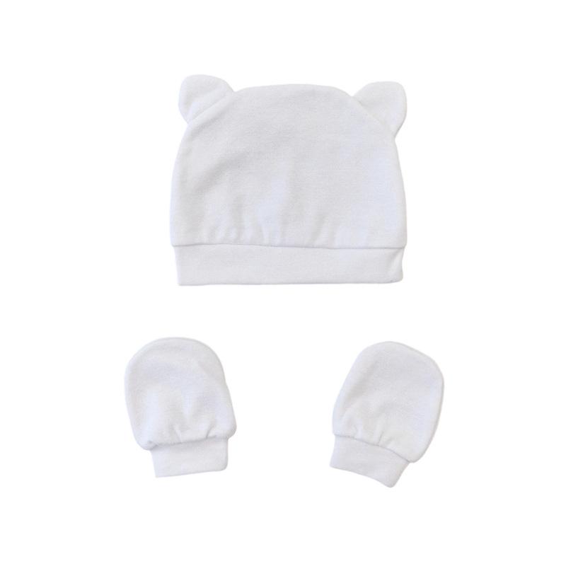 INS styl Dětská čepice a rukavičky proti poškrábání (0-6 měsíců)