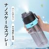 CLICSUN 780ml Water Bottle with Spray Mug and Spray Direct Large Ultra Sports Heatstroke Heat Black Blue Straw, Transparent, Hydration, Drinking,