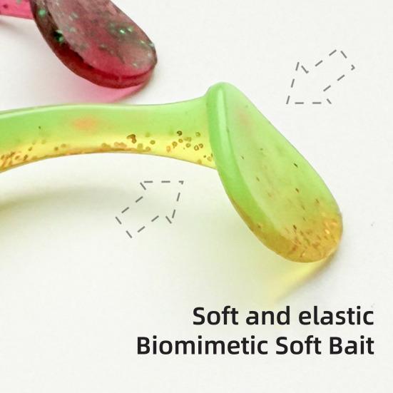 10 ks Umělé nástrahy Živé barvy Realistický vzhled Kompaktní design Přenosné Dlouhotrvající Měkká nástraha Swimbait Příslušenství