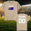 Australia National Football Custom Name Number T Shirt Unisex Personalized Diy 2026 Football Tour Match Day Fan Streetwear Tee