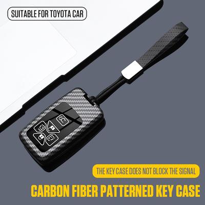 2 3 4 5 Buttons ABS Carbon Style Car Key Case Cover Fob for Toyotay Alphard Vellfire Previa Estima Isis Noah Voxy Tarago Yaris