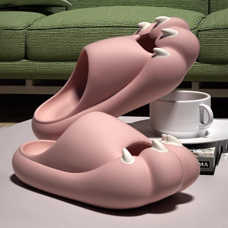 Fashion Cute Cat Claw Slippers Womens 2025 Summer New Thick-soled Funny Indoor Slippers Non-slip and Wear-Resistant Women's Sandals