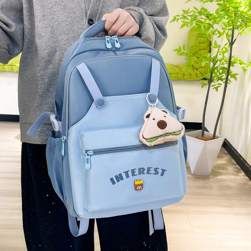 Schoolbag for Primary School Students Grade One, Two and Three Cartoon Color Contrast Girls Travel Backpack