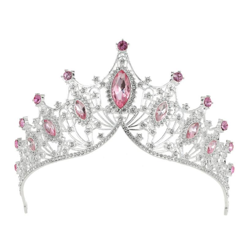 Brautkrone Markise Große Kristall Tiara Haarschmuck Geburtstag Hochzeit Hochzeitskleid Legierungskrone
