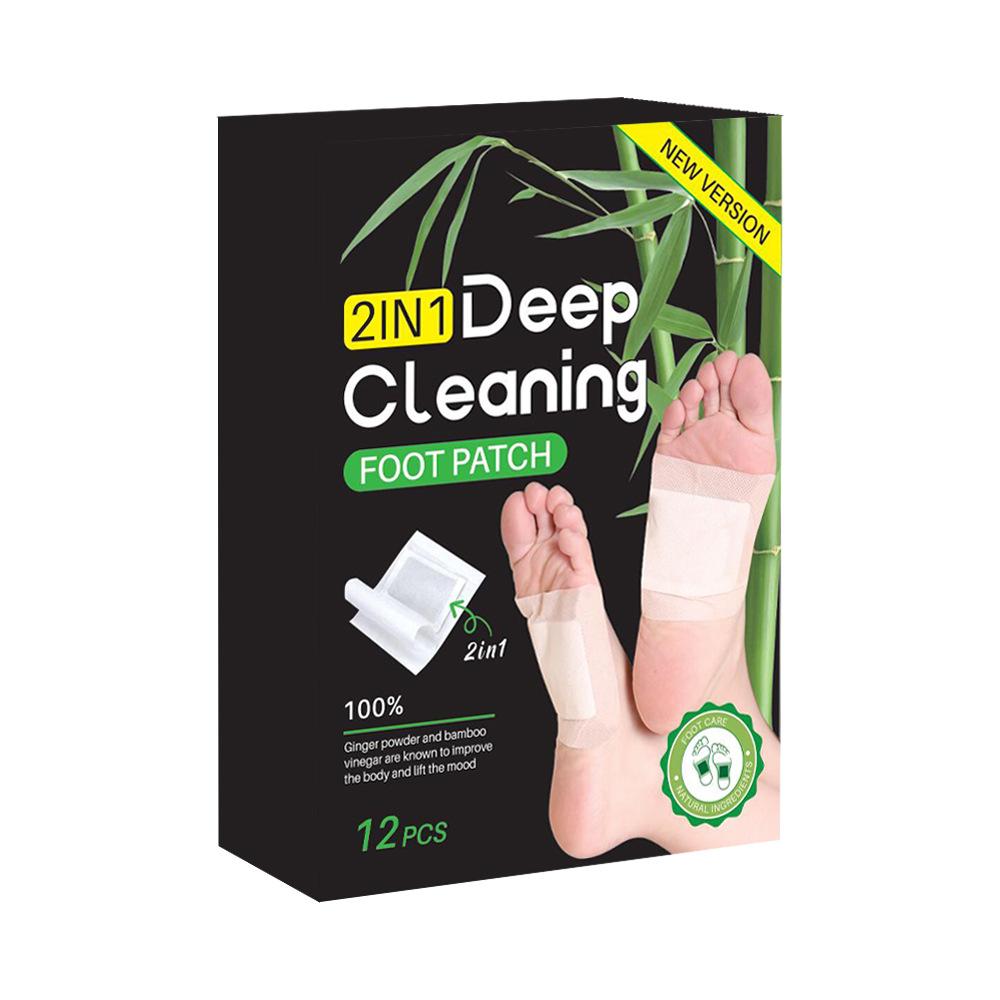 Foot Patch Wormwood Bamboo Charcoal Foot Patch Foot Massage Help Sleep Foot Patch Care 12 Patches
