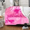 1pc Barbie Pink Background Cartoon Blanket,Portable Throw for Travel & Camping, All Season Cozy Blanket,Ideal Gift