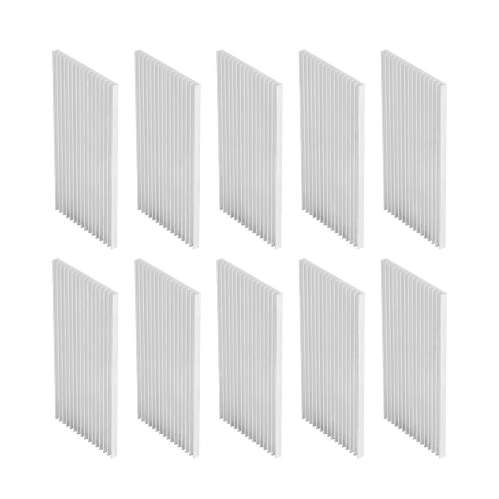 10Pcs Aluminum Heat Sink Heat Dissipation Cooling Sheet for Routers CPU Q50 X 4 X 100