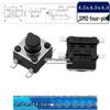 SMD Tactile Micro Switch 4.5x4.5mm, Height Options: 3.8-9mm, Copper Pins