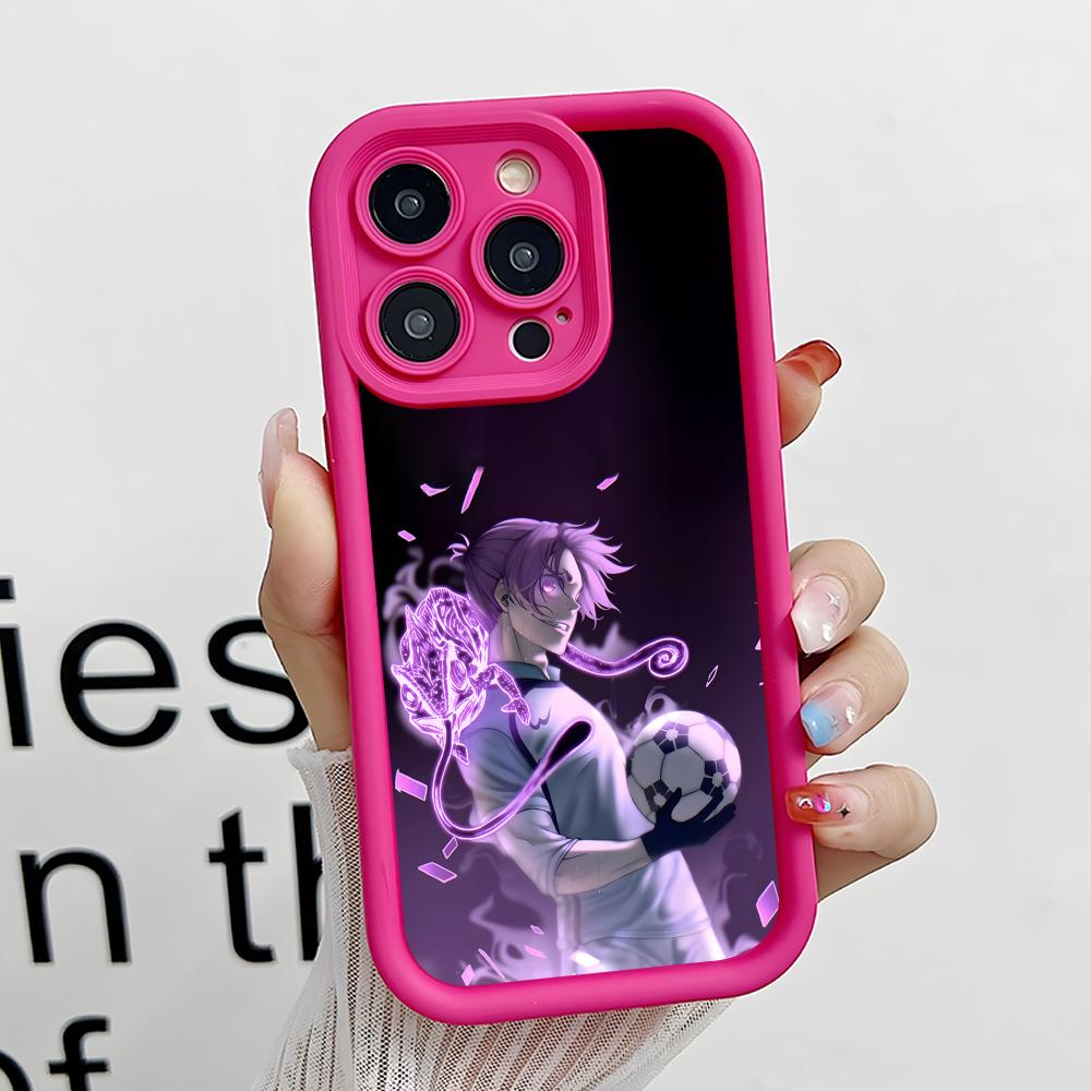 Blue Lock Reo Mikage Verdickte TPU Handyhülle für iPhone 17 16 15 14 13 12 11 Air Pro Max Plus Bunte Hülle