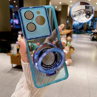 Magnetic Ring Bracket Holder Phone Case for Funda Funda Motorola Edge 40 Edge40 Neo Edge 50 Fusion Pro S50 Neo Transparent Cover