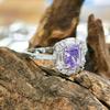 Gessen Jewelry Luxury Diamond Inlaid Rectangular Ring