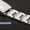 Watch Band For Rolex Daytona Submariner Watch Strap NH35 NH36 Glide Lock Clasp 904L Solid Stainless Steel Bracelet 20MM 21MM