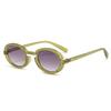 Sunglasses Punk Unique Oval Frame Lens Cool Street Style Outdoor Protection Sun
