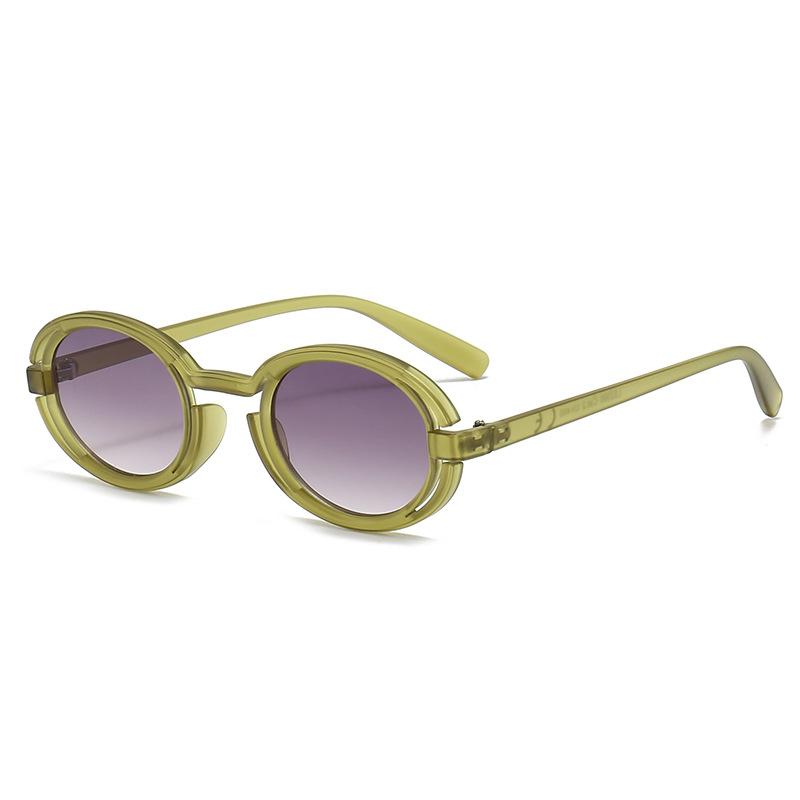 Sunglasses Punk Unique Oval Frame Lens Cool Street Style Outdoor Protection Sun