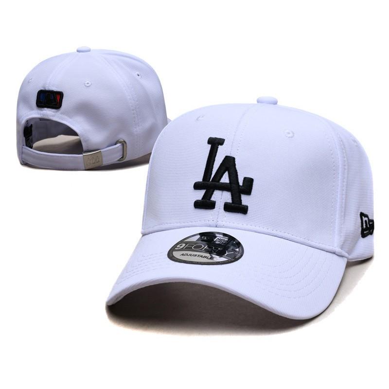 Berretto da Baseball Lettera LA Visiera Curva Regolabile Cotone Lino Cappello da Papà Uomo Donna Sport all'Aperto