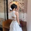 Pure desire sexy lace splicing hollow backless inner vest women's summer new sleeveless slim super good-looking top
