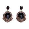 Exquisite Retro Black Crystal Earrings - Versatile, Trendy, and Fashion-Forward