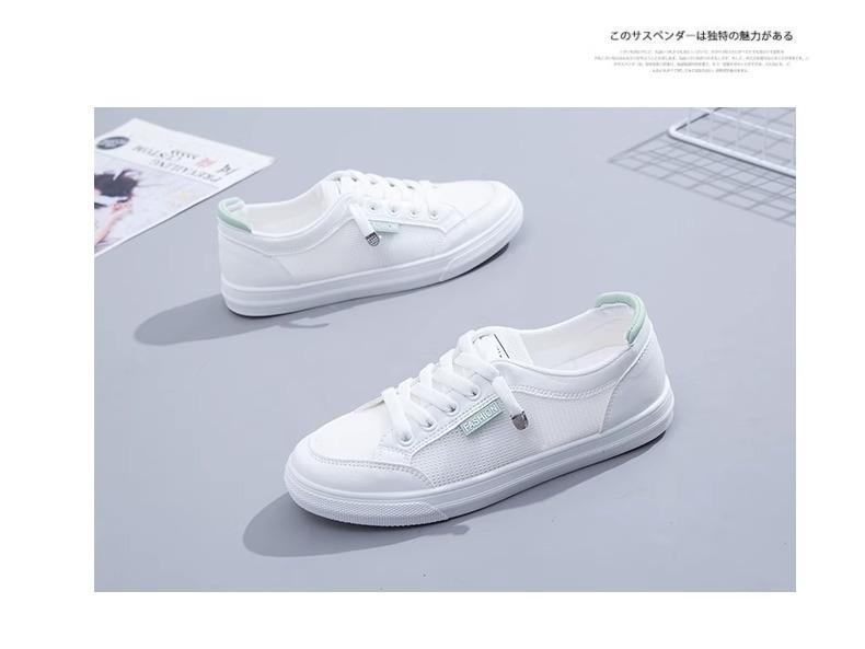 Women's 2025 Summer White Mesh Breathable Flat Casual Sport Shoes
