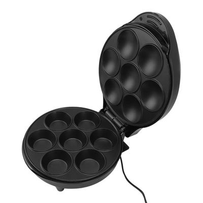 Ev Eşyaları Kek Makinesi 1200W 7 Delik Siyah Ev Eşyaları Kek Pop Makinesi Cupcakes Muffins için