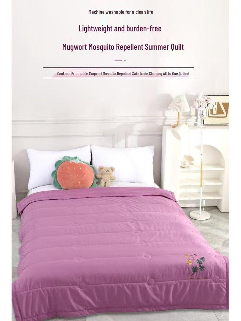 Beifuß Sommer Klimaanlage Steppdecke: Studentenwohnheim & Nickerchen-bereit, Maschinenwaschbar.