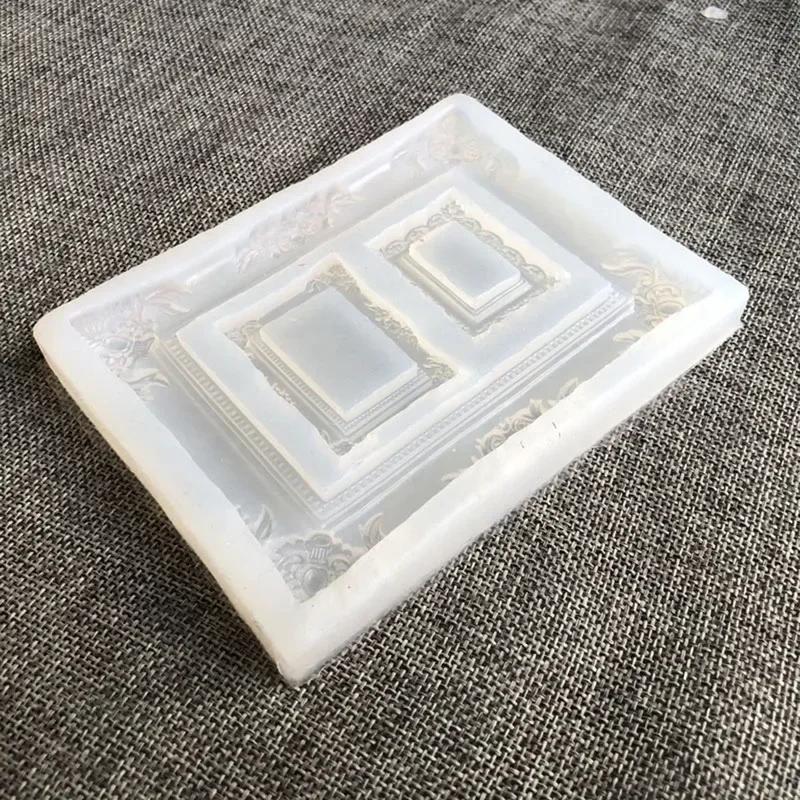 New Handmade Creative Frame Set Jewelry Box DIY Crystal Epoxy Resin Mold Silicone Storage Box Mold Jewelry Making Tool Accessory