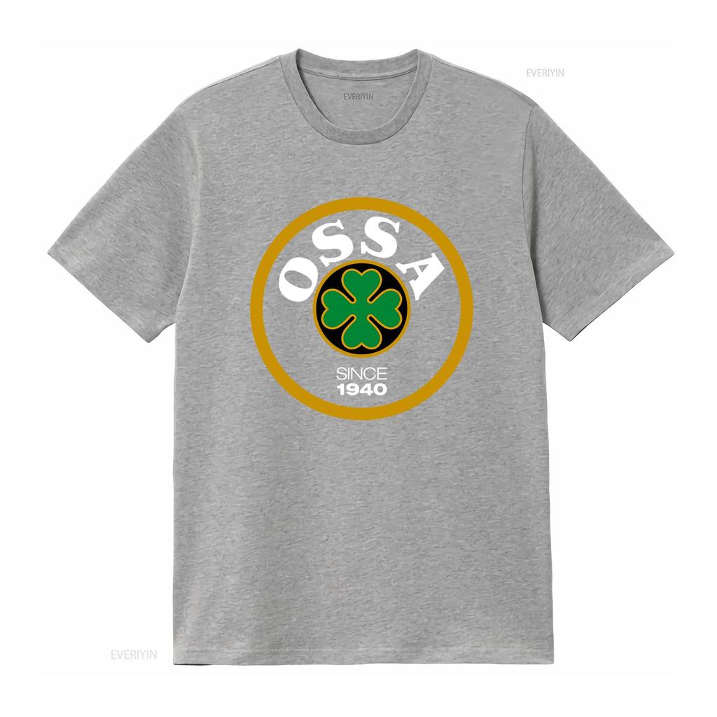 Ossa Motorcycles Unisexs Black T Shirt Size S 5xl 2 Sided With Logo And Four Leaf Clover Design Since 1940 Vintage Stylish