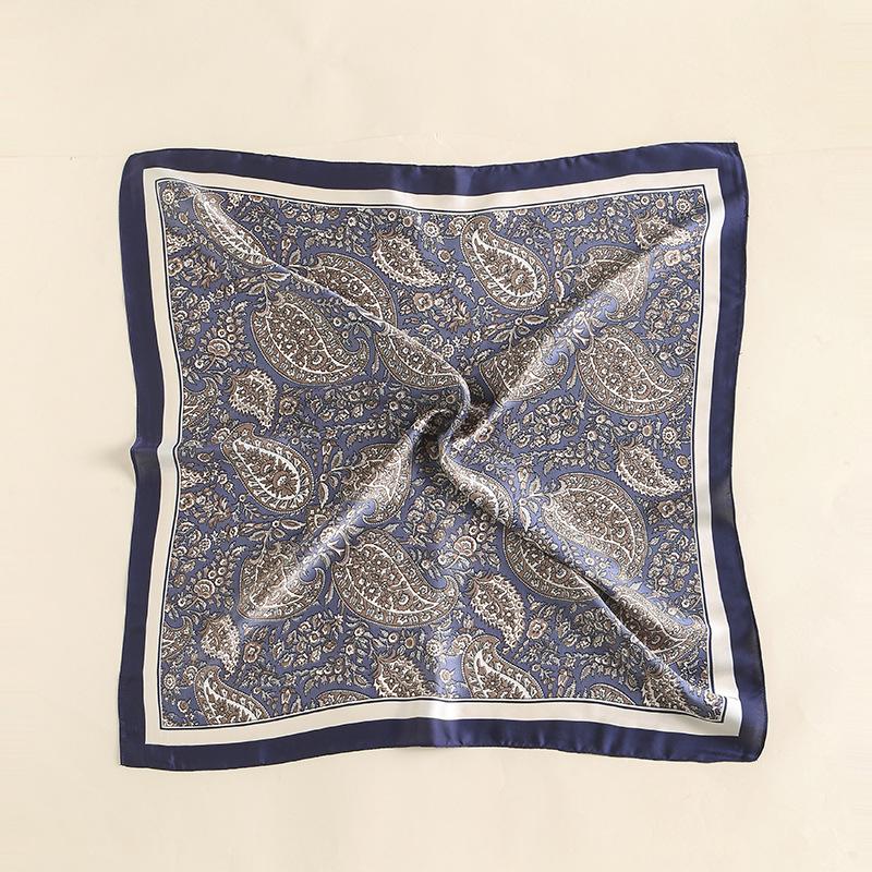 Vintage cashew flower square scarf decorative pants scarf hip-hop small scarf men and women paisley pattern silk scarf women