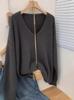 Luxurious V-neck Korean Style Loose Wool Sweater - 100% Pure Soft Knit for Autumn/Winter