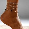 Bohemian Butterfly Rhinestone Anklets: Multi-layer Stackable Summer Beach Jewelry for Women