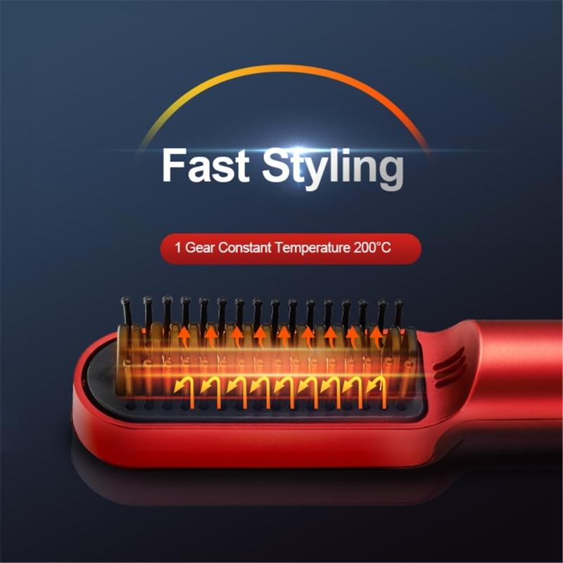 Electric Hair Straightening Brush Anti-Scalding Styling Tools Heat Resistant Electric Hot Comb Hair Straighteners