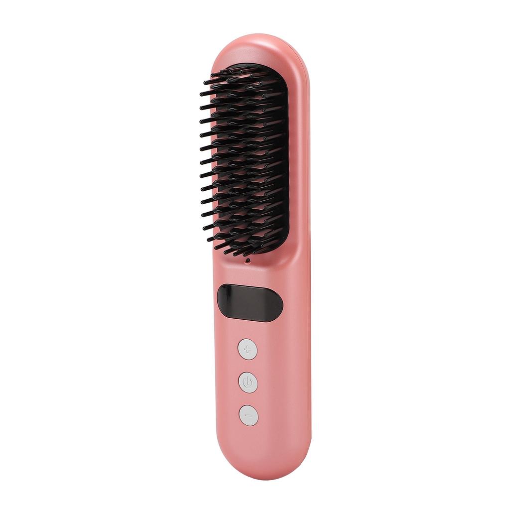 Hair Straightener Brush Cordless 9 Gears Negative Ion Hair Straightening Comb Portable Rechargeable 