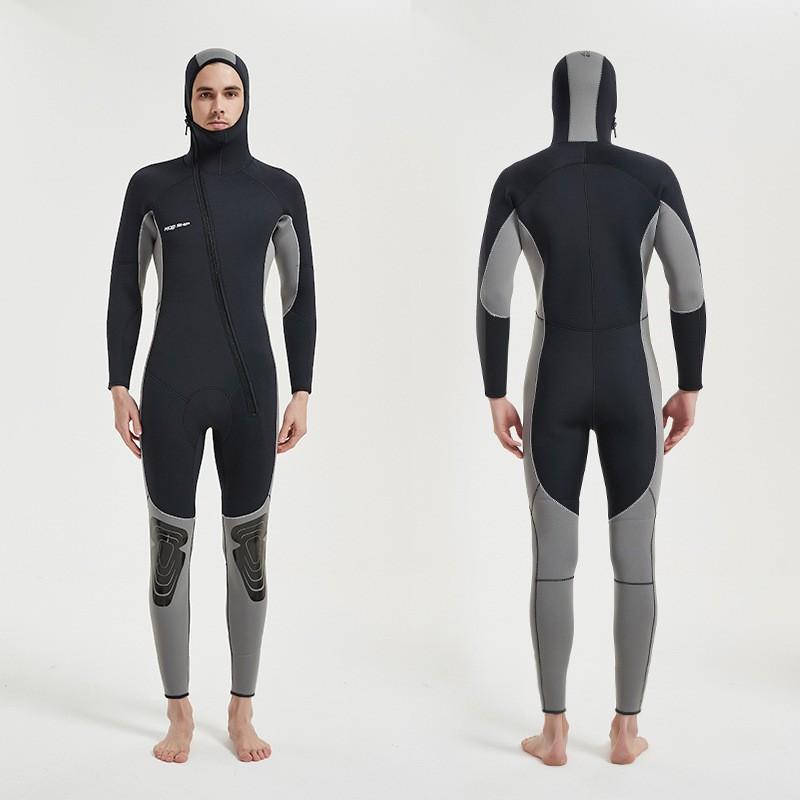 5mm Fullsuit Wetsuit With Hood Scuba Diving Snorkeling Freediving Surfing Swimming Thermal Protection
