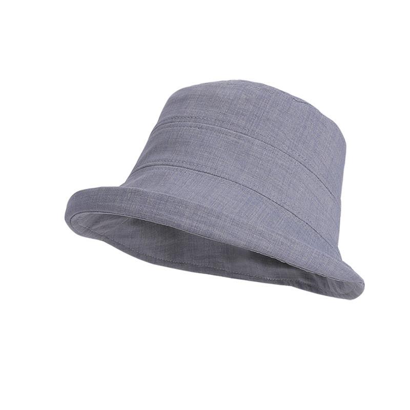 Summer Outdoor Sun Hat With Large Brim For Women Ultralight Breathable Sun Protection серый