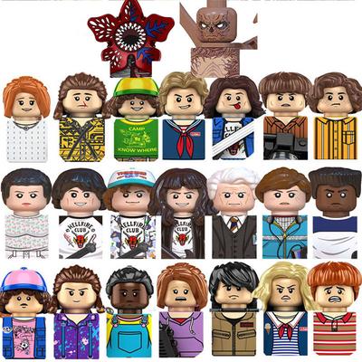 The Terrible Movie Upside Down Dustin Mike Lucas Will Eleven Model Building Blocks Enlighten Action Figure Toys For Children