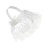 Bridal Flower Basket Pearls Handle Wedding Basket Comfort Grip Handle Wedding Accessory Perfect for Flower Girls