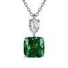 Pear and Square Cut Pendant Necklace Sparkling Design for Women
