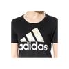 Adidas Front Large Logo Print Breathable Casual Short Sleeve T-Shirt Women T-Shirts Black CV4561