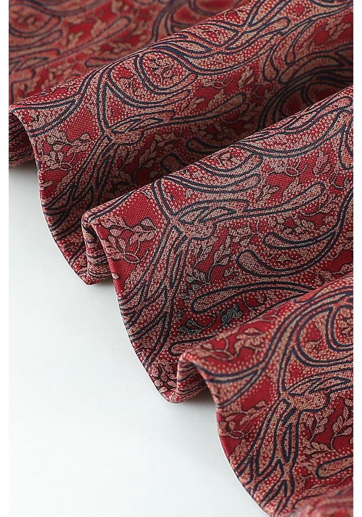Damski Płaszcz Wiosenny z Kołnierzem i Nadrukiem - Wyszczuplający, Luźny Fason Plus Size, Stylowy Top dla Starszych Kobiet i Babci.