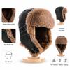Fastening Chin Strap Trapper Hat Faux Fur Lining Bomber Hat New Earflap Hat  Cycling