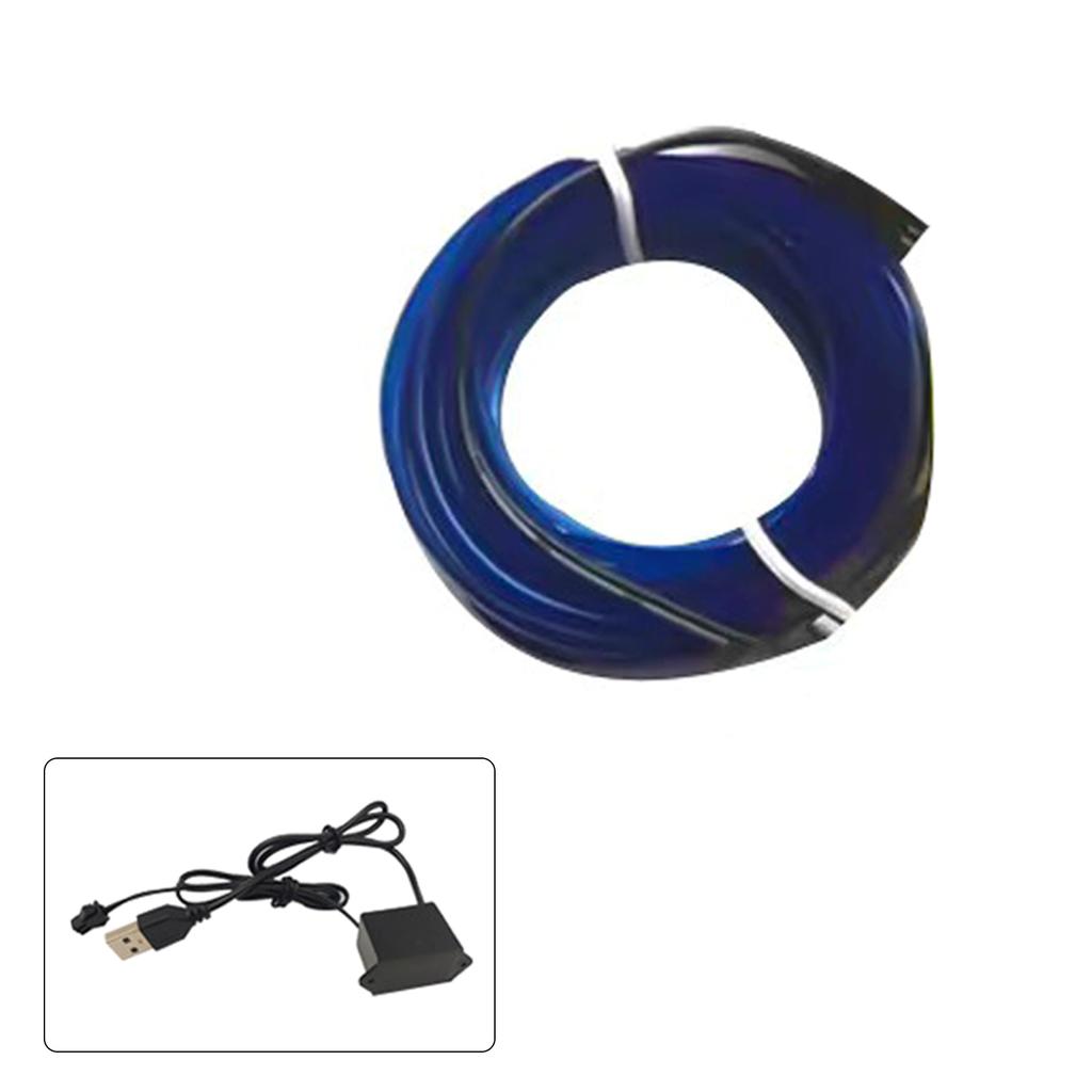 USB Car Interior Strips Lights Multicolor LED Fiber  Lighting set Simple Installation for Dashboard & Console