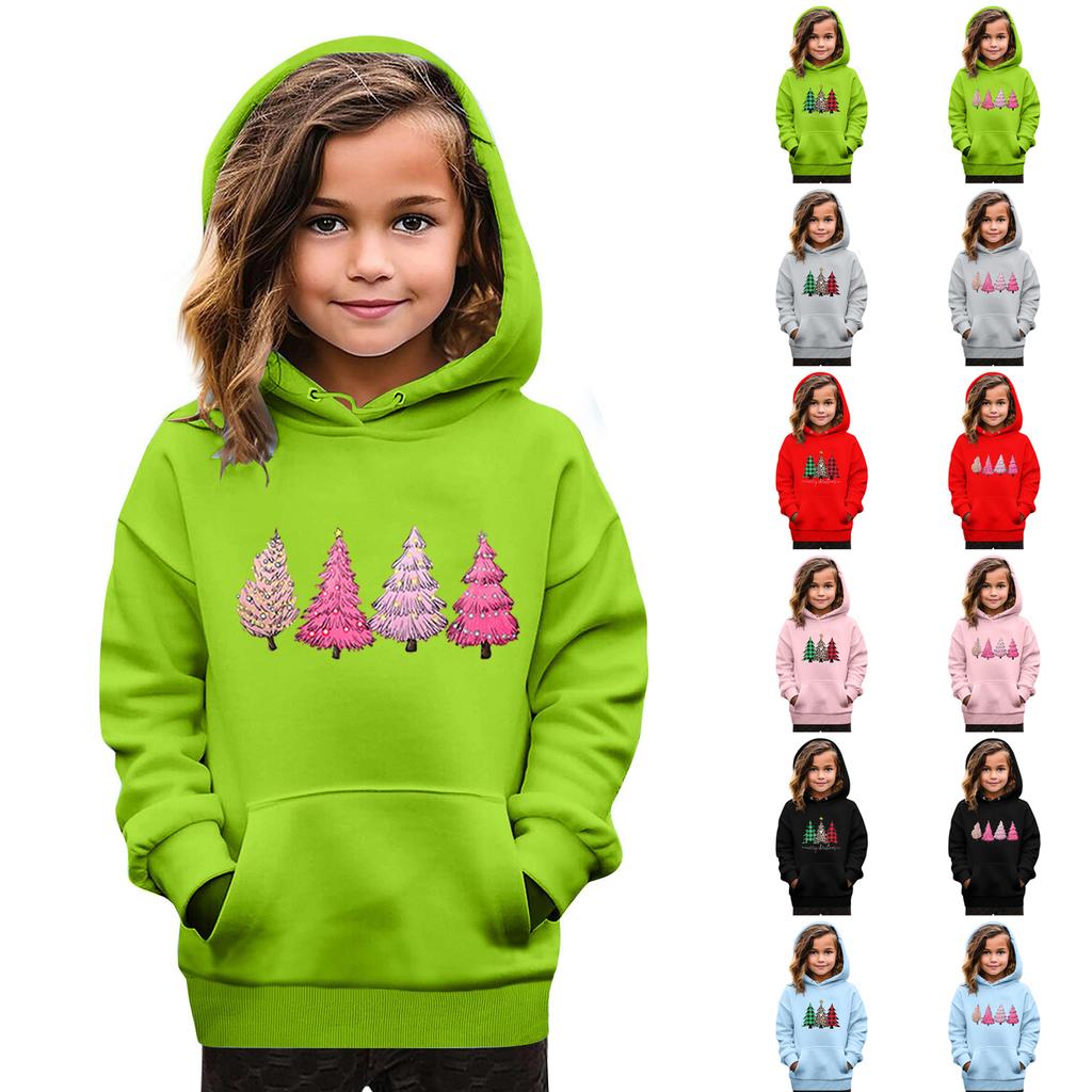 Sweatshirts For Teen Girls Hoodies Long Sleeve Drawstring Pullover Cute Oversized Hoodie Christmas Day