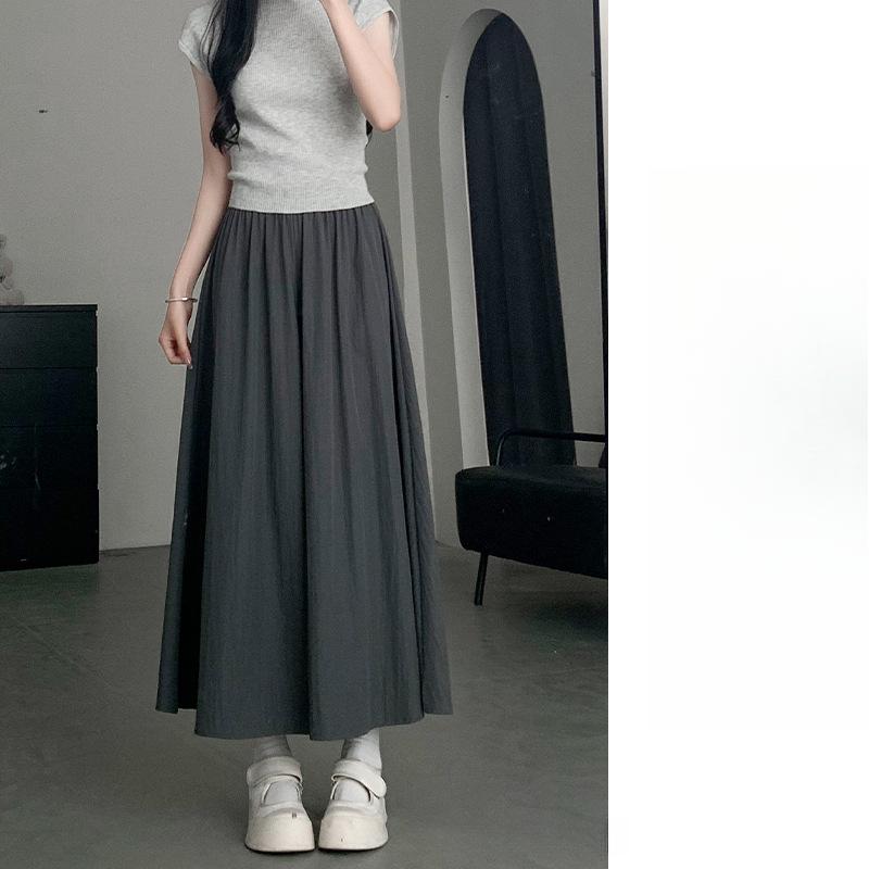 New High-waisted and Thin A-word Long Skirt Casual Small Wide-leg Pants